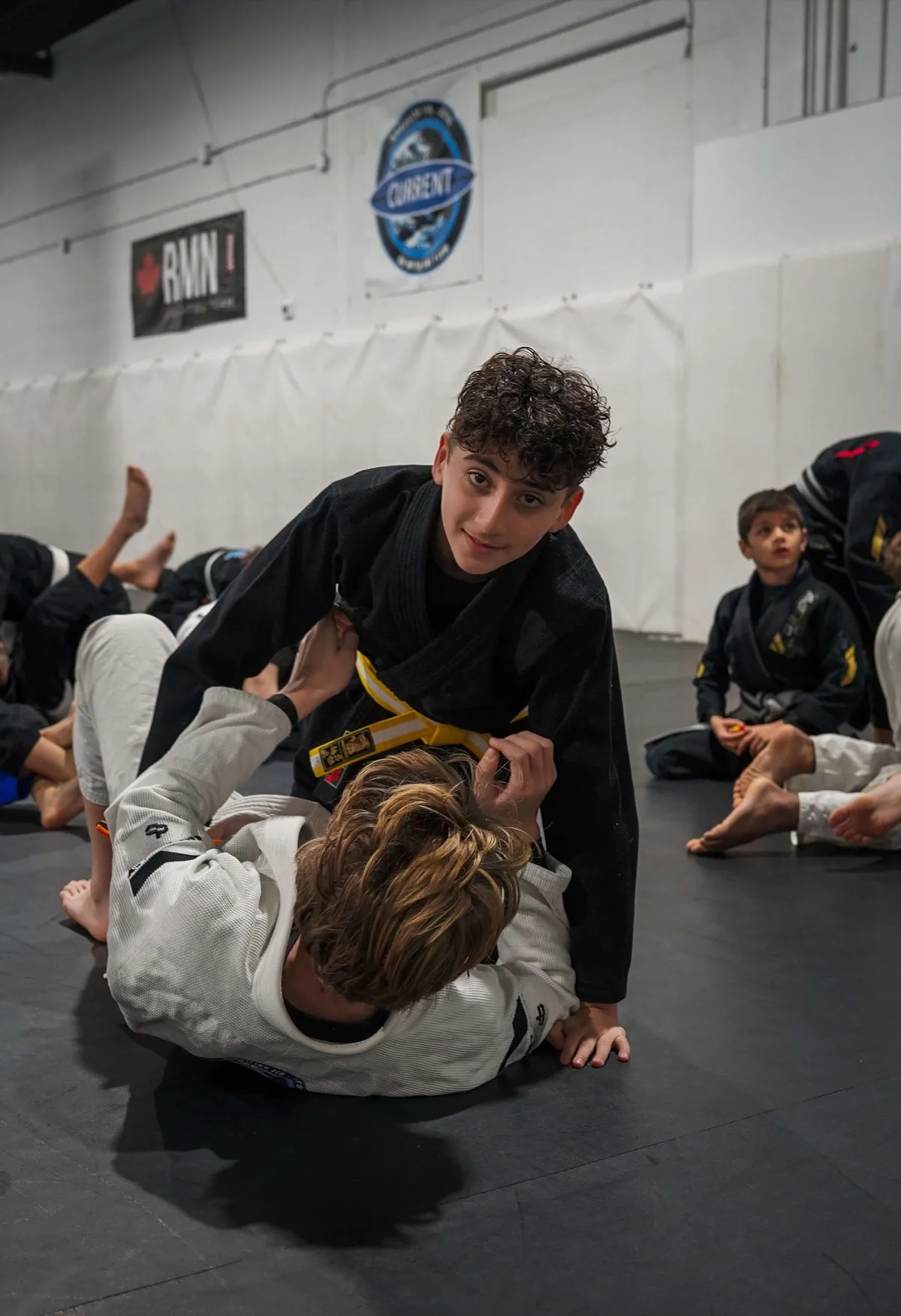 Youth BJJ training at Current Jiu Jitsu